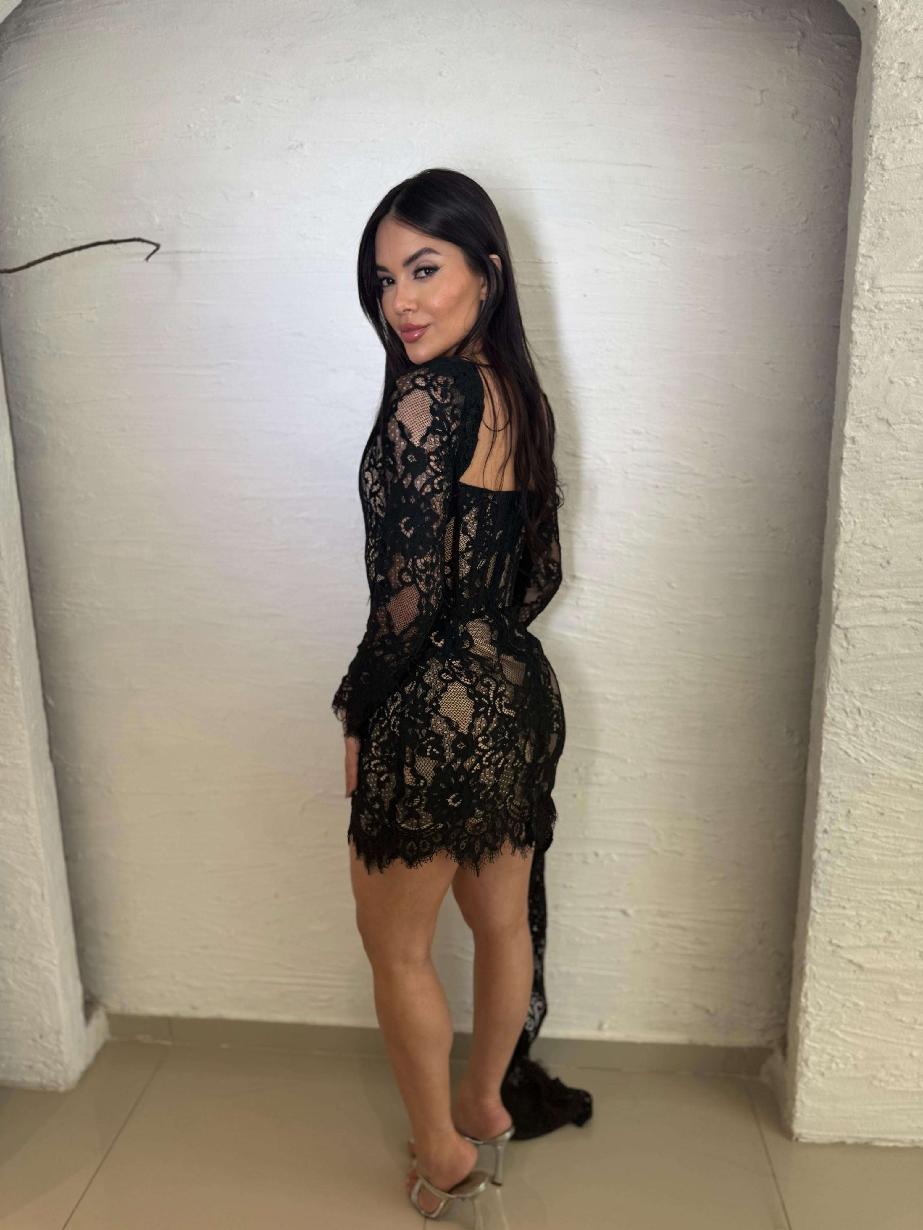 Vestido rendado