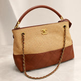 Bolsa Chanel Raffia Tote Palha