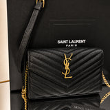 Bolsa de Ombro YSL Luxo com Corrente Dourada