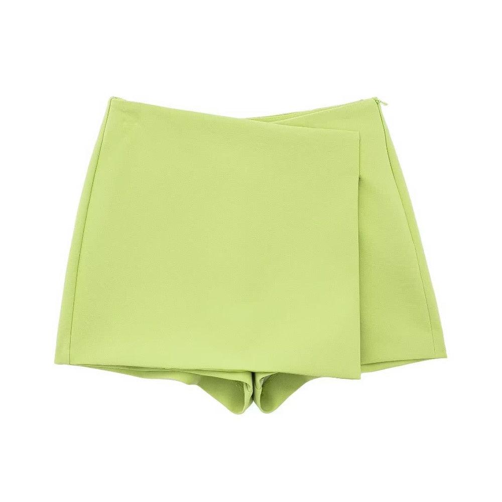 Short Saia Verde Claro Traf, Short Saia Zara, Purity Atelier