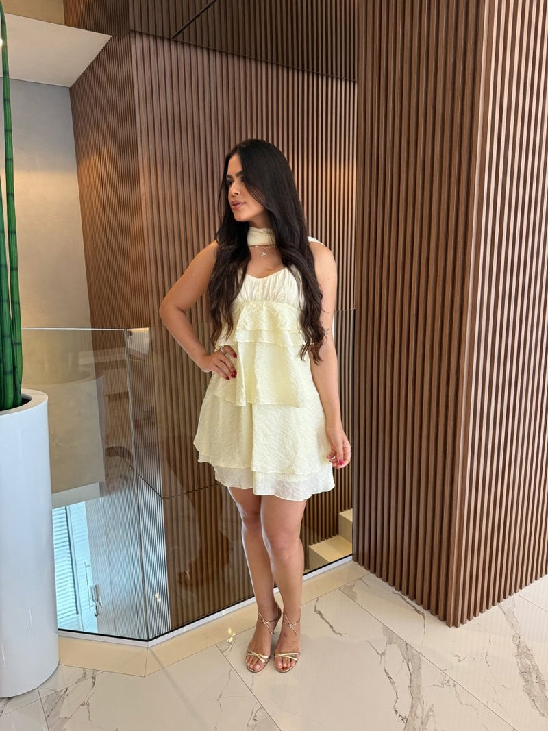 Vestido Curto de Babados Rebeca - Purity