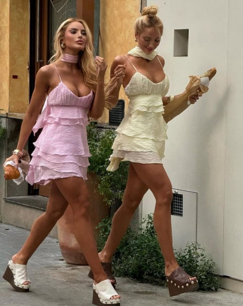 Vestido Curto de Babados Rebeca - Purity