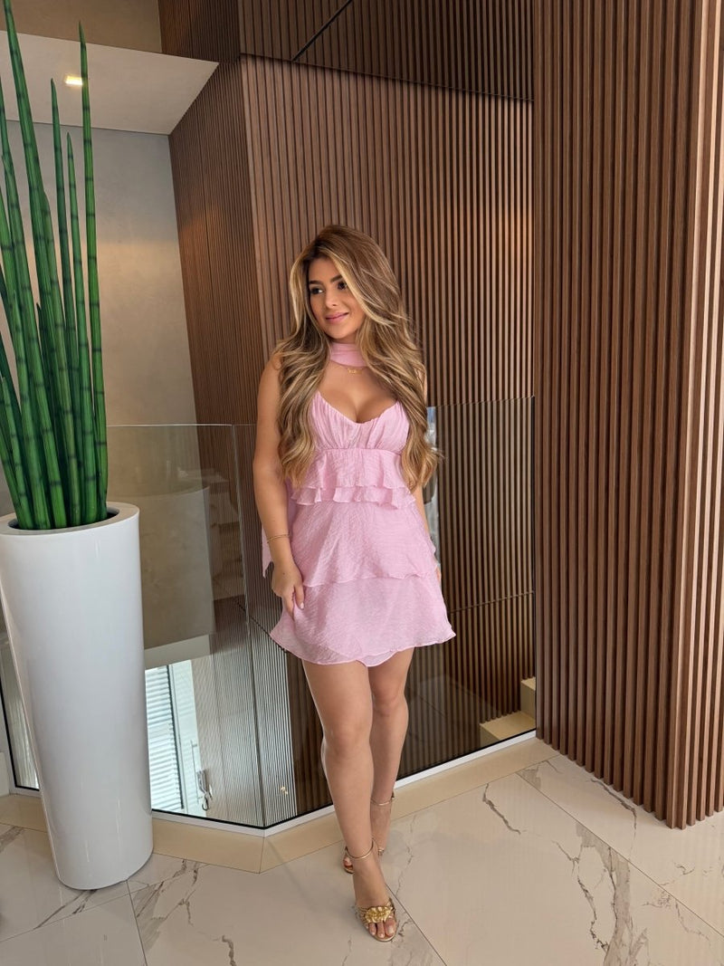 Vestido Curto de Babados Rebeca - Purity