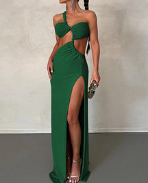 Vestido Elegante para Eventos, Look para Eventos Elegante Mulher, Vestido Seyde Verde, Purity Atelier