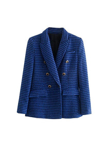 Blazer Feminino Azul, Blazer Maia, Look Casual Inverno Feminino, Purity Atelier