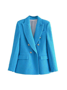 Blazer Feminino Azul Claro, Blazer Maia, Look Casual Inverno Feminino, Purity Atelier