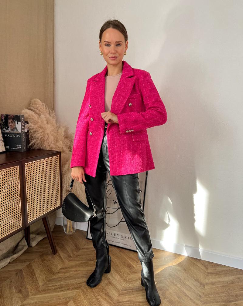 Blazer Feminino Rosa, Blazer Maia, Look Casual Inverno Feminino, Purity Atelier