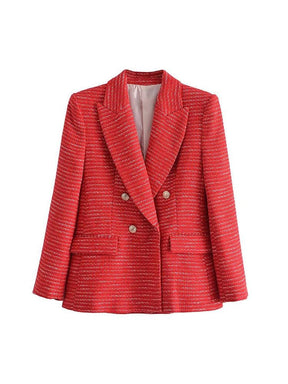 Blazer Feminino Vermelho, Blazer Maia, Look Casual Inverno Feminino, Purity Atelier