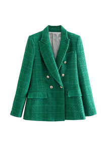 Blazer Feminino Verde, Blazer Maia, Look Casual Inverno Feminino, Purity Atelier